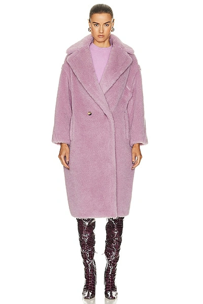 Shop Max Mara Tedgirl Coat In Lilac