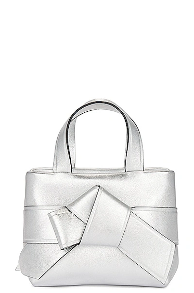 Shop Acne Studios Misubi Micro Tote Bag In Silver