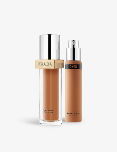 Shop Prada Reveal Skin Optimising Refillable Foundation In Dn85