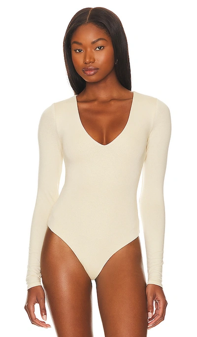 Shop Afrm X Revolve Essentials Kloie Bodysuit In Creme