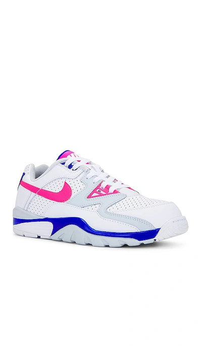 Shop Nike Air Cross Trainer 3 Low Sneaker In White  Hyper Pink  & Racer Blue