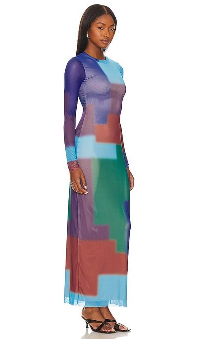 Shop Afrm Didi Dress In Blur Block Geo