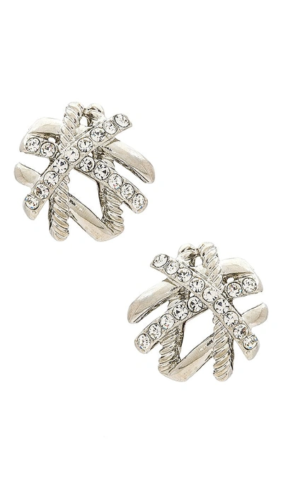 Shop 8 Other Reasons Woven Stud Earring In Silver