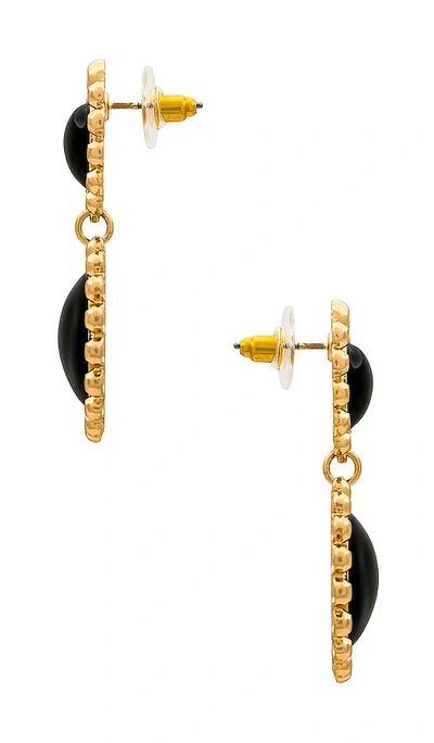 8 Other Reasons Circle Drop Earring In Black & Gold