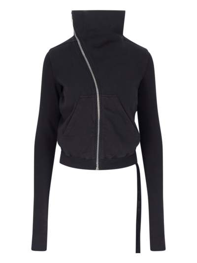 Shop Rick Owens Drkshdw Asymmetrical Zip Sweatshirt In Black  