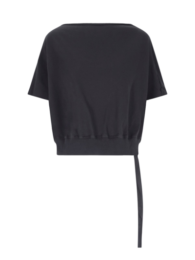 Shop Rick Owens Drkshdw Crop T-shirt In Black  