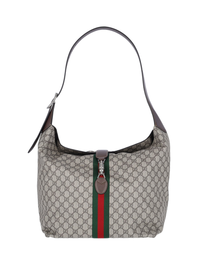 Shop Gucci Medium Shoulder Bag "jackie 1961" In Beige