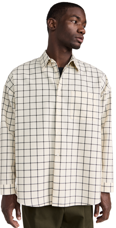 Shop Marni Long Sleeve Shirt Stone White