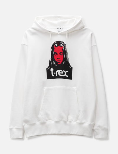 X-girl × T-rex Sweat Hoodie In White