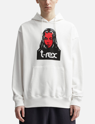 X-girl × T-rex Sweat Hoodie In White