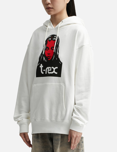 X-girl × T-rex Sweat Hoodie In White