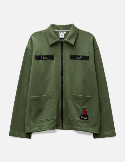 X-girl × T-rex Sweat Jacket In Green