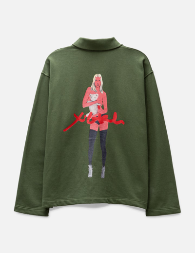 X-girl × T-rex Sweat Jacket In Green