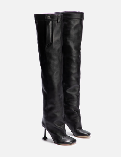 Shop Loewe Toy Over The Knee Boots In Black