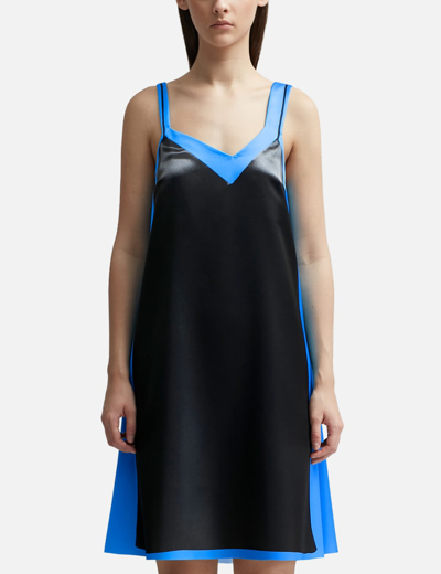Shop Loewe Strappy Dress In Technical Satin In Black