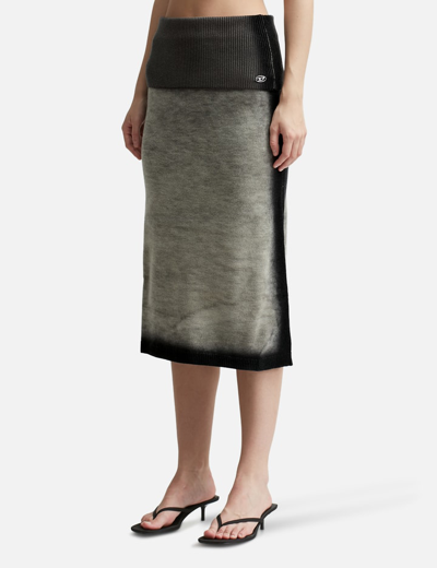 Shop Diesel M-arilou-a Skirt In Grey
