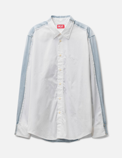 Shop Diesel S-warh Shirt In White