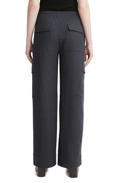 Shop Vince Raver Flannel Cargo Pants In Heather Charcoal