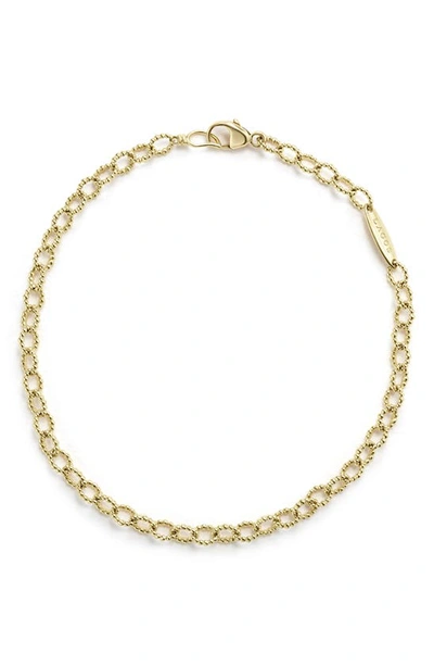 Shop Lagos Signature Caviar Link Bracelet In Gold