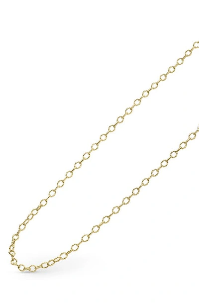 Shop Lagos Signature Caviar Beaded Link Necklace In Gold