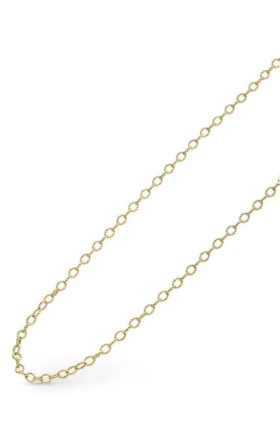 Lagos Signature Caviar Beaded Link Necklace In Gold
