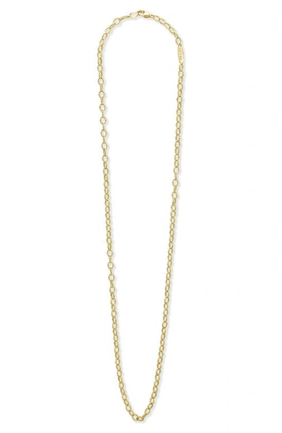 Lagos Signature Caviar Beaded Link Necklace In Gold