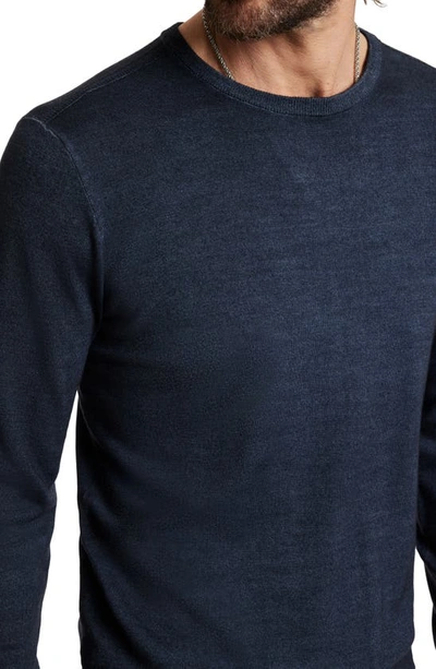Shop John Varvatos Chase Merino Wool Blend Long Sleeve T-shirt In Slate Grey