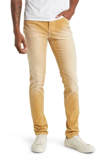 Shop Monfrere Greyson Skinny Jeans In Aged Velvet Biscotti