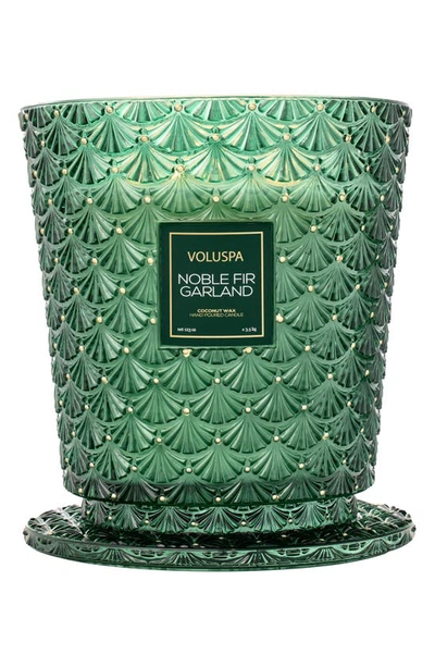 Voluspa Holiday Noble Fir Garland 5-wick Hearth Candle In Noble Fir Garland