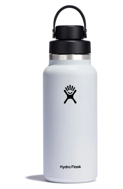 Shop Hydro Flask 32-ounce Wide Mouth Water Bottle With Flex Chug Cap In White