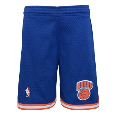 Mitchell & Ness Big Boys  Royal New York Knicks Hardwood Classics Swingman Shorts In Royal