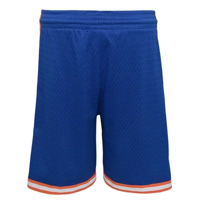 Mitchell & Ness Big Boys  Royal New York Knicks Hardwood Classics Swingman Shorts In Royal