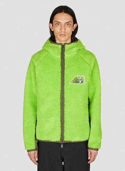Shop Moncler Teddy Zip Up Jacket In Green