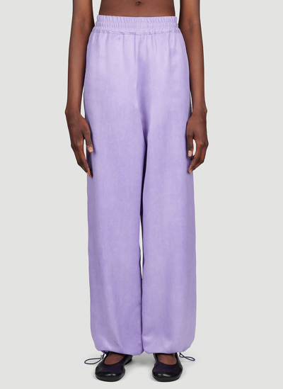 Shop Jw Anderson Wide Leg Suit Pants In Purple