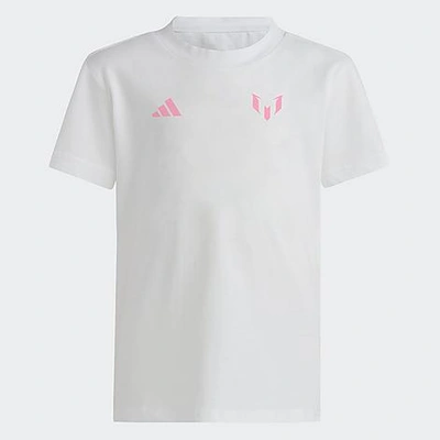 Shop Adidas Originals Adidas Kids' Messi Name And Number T-shirt In White