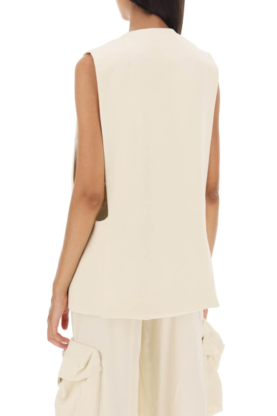 Shop Amiri Oversized Waistcoat In White