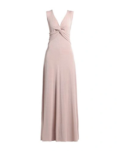 Kocca Woman Maxi Dress Blush Size L Viscose, Polyamide, Metallic Fiber, Elastane In Pink