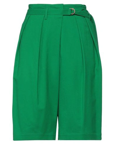 Alysi Woman Shorts & Bermuda Shorts Green Size 4 Virgin Wool, Elastane In Green