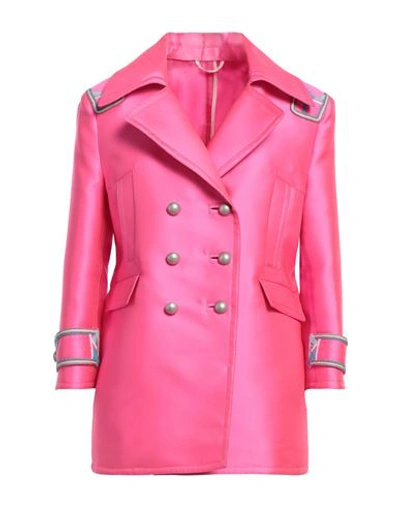 Shop Ermanno Scervino Woman Blazer Fuchsia Size 8 Polyester, Silk In Pink
