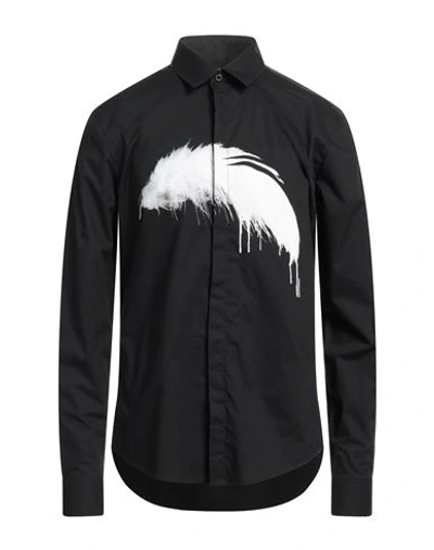 Patrizia Pepe Man Shirt Black Size 38 Cotton In Black