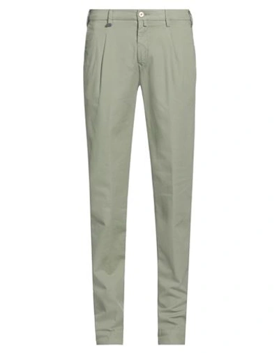 Barbati Man Pants Sage Green Size 28 Cotton, Elastane In Sage Green