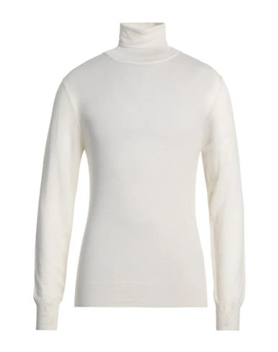 Shop Irish Crone Man Turtleneck Ivory Size Xl Merino Wool In White