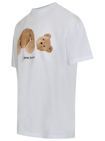 Shop Palm Angels Man T-shirt Pa Bear In White
