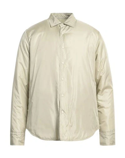 Shop Aspesi Man Shirt Ivory Size L Polyamide In White