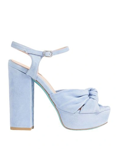 Shop Fratelli Russo Woman Sandals Sky Blue Size 6 Soft Leather