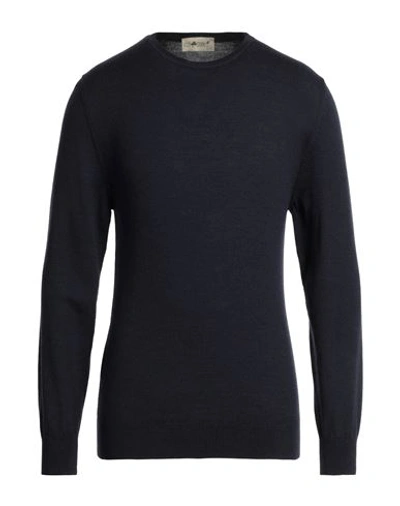 Shop Irish Crone Man Sweater Navy Blue Size S Merino Wool