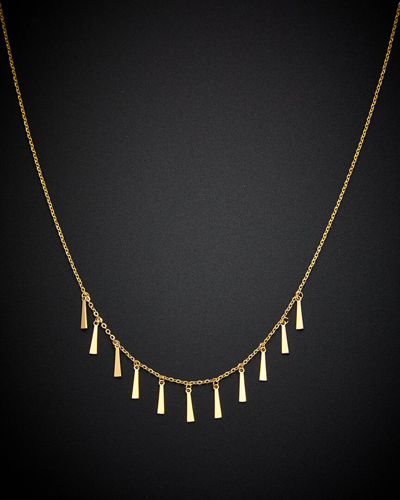 Shop Italian Gold 14k Pailette Charm Choker Necklace