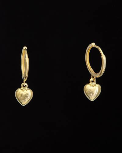 Shop Italian Gold 14k Heart Endless Hoops
