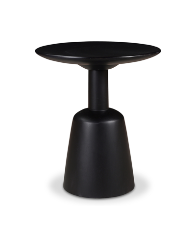 Furniture Nels 18" Wood Round End Table In Mango Wood