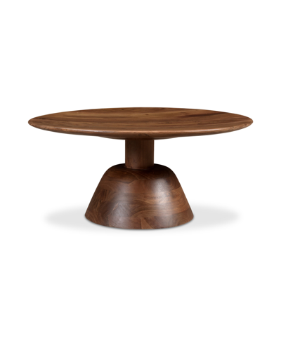 Furniture Nels 30" Acacia Wood Round Coffee Table In Acacia Wood